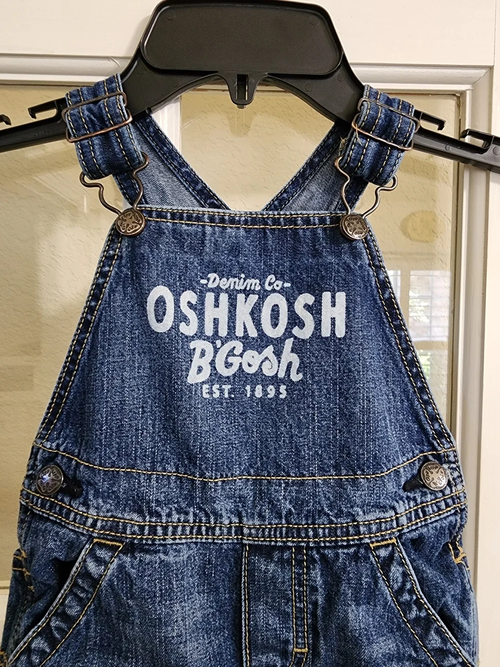 OshKosh B’gosh Denim Overalls 18M Carpenter Cargo Logo Bib Jeans